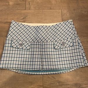Abercrombie & Fitch mini blue plaid skirt